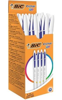BIC Cristal Up Blauw Stick balpen Medium 20 stuks