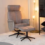 LABEL51 Verdal Fauteuil - Bruin - KunstLeer - Met Armleuning