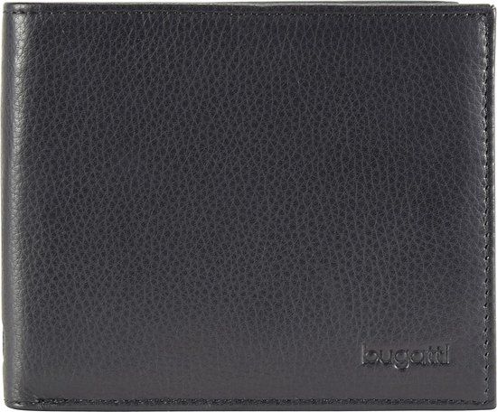 bugatti Sempre Wallet With Flap Black Zwart
