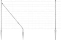 vidaXL Euro-hek met grondpennen, 25 x 1 m, Gegalvaniseerd staal, Mesh