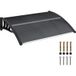 Auvent extérieur en polycarbonate anti-UV 100x80 cm pour porte et fenêtre