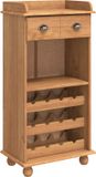 vidaXL Wijnkast ASKIM Honingwas 57 x 37 x 114 cm Massief grenenhout