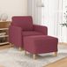 Maison Exclusive - Fauteuil avec repose-pieds, rouge vin, 60 cm, rembourré