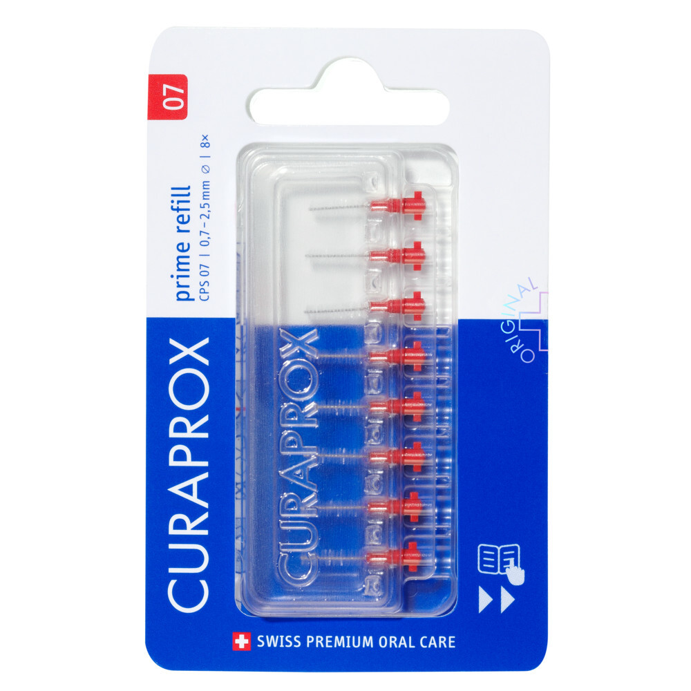 Curaprox Prime Refill 07 2,5mm Ã˜ 8 stuks