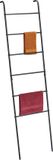 Relaxdays handdoekladder metaal, 6 stangen, 171 x 45,5 cm, zwart