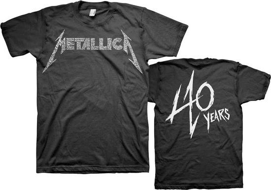 Metallica 40th Anniversary Songs Logo Heren T-shirt - zwart - XXL