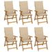 VidaXL Tuinstoel Terras Gecapitonneerde zitting Acaciahout Beige
