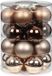 Christmas Goods Boules de Noël set - 40x pièces - verre - marron mix - 6 cm - brillant/mat