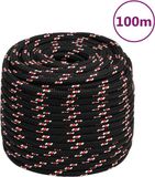 vidaXL Boot touw 18 mm 100 m polypropyleen zwart