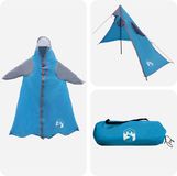 vidaXL 2-in-1 Regen Poncho met Kap 262 x 126 x 130 cm Blauw