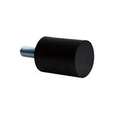 RS PRO Rubberen trildemper, buitendraad-buffer M8X10, Ø 25mm x 15mm, 60 Shore A, verpakking van 4 stuks