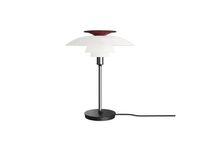 Louis Poulsen PH 80 Table Lamp, White/Red/Chrome, Ø 32 cm