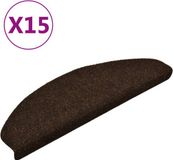 vidaXL Trapmatten Zelfklevend 15 stuks 65x21x4 cm Bruin