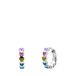 Lucardi Kinder Zilveren oorring hart enamel multi - Oorbellen - 925 Zilver - Zilverkleurig