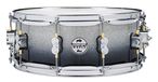 Pacific Drums Concept Maple Snare, 35,6 cm x 14 cm, zilver naar zwart glitter lak