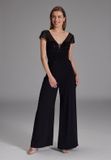 Swing zwarte jumpsuit met pailletten – 3XL