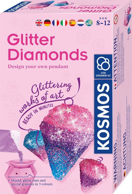 Kosmos Glitter Diamonds - Experimenteerset - Maak Je Eigen Glitter Diamant Hangers