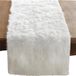 Saro Lifestyle Tafelloper met kunstbont design, wit, 38,1 x 274,3 cm
