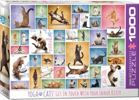 Eurographics Yoga Cats Puzzel (1000 stukjes) - Multi