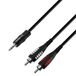 Adam Hall 3 Star Series 6m 3.5mm Jack Stereo naar 2x RCA Mannelijke Audio Kabel