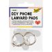 folia 78602 - DIY-telefoonkoordpads ZILVER, 2 stuks