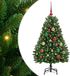 vidaXL Kunstkerstboom 120 cm 150 LED's Warmwit PVC en Staal Groen