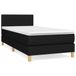 vidaXL Boxspringbed met matras, stof, zwart, 80x200 cm