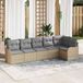Maison Exclusive - Set de 6 bancs de jardin, beige, en polyrotin