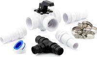 Zelsius Set de dérivation pour piscine, 12 pièces | Vanne universelle pour pompe à chaleur et réchauffeur de piscine