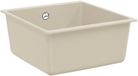 vidaXL Wasbak 80% kwarts en 20% hars 430 x 460 mm beige