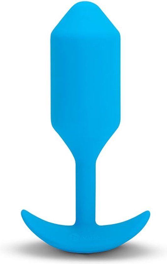 B-Vibe Snug Plug 3 (L) - Blauw - Vibrerende anaalplug