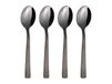 Aida Cuillère à dessert Raw, lot de 4 Noir