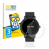 BROTECT Screenprotector 3 Stuks voor Horloges (Rond, ø: 34 mm) Beschermglas transparant
