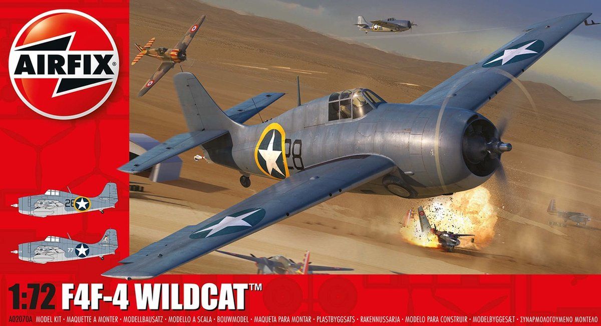Airfix 1:72 02070A F4F-4 Wildcat Plane Plastic kit