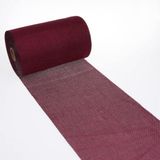 DEKO AS Shabby Chic linnenlook tafelloper polyester geurloos, 30 cm x 5 m, bordeaux