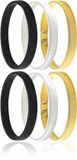 Innovaland Mouwophouders - 6 Stuks - Unisex - Elastisch Metaal - Zwart, Goud, Zilver