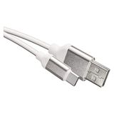 EMOS USB-C snellaadkabel naar USB 2.0, Quick-Charge 2.4A oplaadkabel type C voor snel opladen en gegevensoverdracht 480 Mbit/s, 1 m, wit