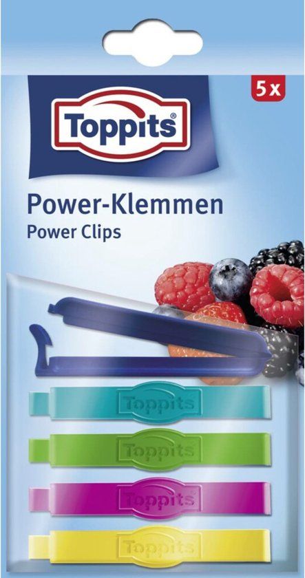 Toppits Powerclips - 5 stuks - Kleurrijk