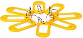 D.RECT - 10 stuks sleutelhangers, kunststof sleutelhangers met lussen, sleutelhanger met venster, gepersonaliseerde sleutelhanger, geel