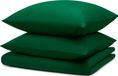 Blumtal Housse de couette Microfibre Nova - Housse de couette deux personnes 200 x 220 cm - 2 x Taie d'oreiller 50 x 80 cm - Vert foncé