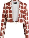 Faina Jas Oranje Wit Dierenprint M