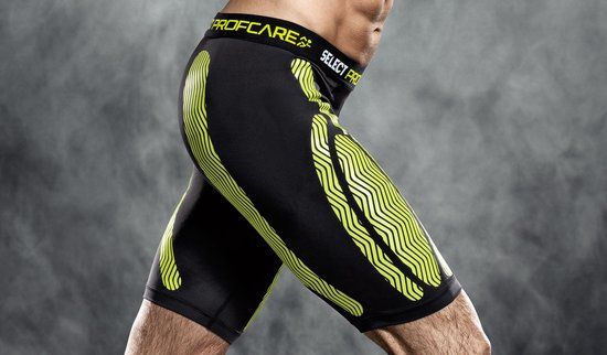Select Compressie Short 6407 Zwart Heren Maat S