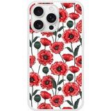 Apple iPhone 16 Fleurs de pavot Verstevigd hoesje met sublimatie bedrukking