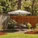 Parasol Coast Parasol Coast avec pied de parasol - 300 cm - Système de poulie à corde - Remplissable, avec roulettes - Beige