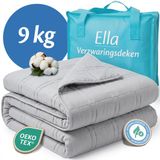 Ella Sleeps Verzwaringsdeken 9 kg - 150 x 200cm - Grijs - OEKO-TEX Katoen - Weighted Blanket