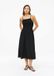 s.Oliver Robe Noir Polyester/Élasthanne Manches Longues Col Carré Coupe A-line Décontracté Femme 48