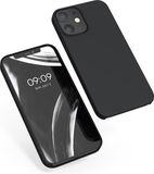 kwmobile telefoonhoesje geschikt voor Apple iPhone 12 / iPhone 12 Pro - Hoesje met siliconen coating - Smartphone case in zwart