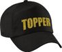 Bellatio Decorations Topper verkleed pet zwart met gouden letters - volwassenen - Toppers