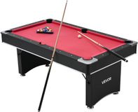 VEVOR Billard 183cm Noir-Rouge