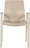 Hartman Flow Dining Stoel | Beige | Aluminium | Hout | 57 x 56,5 x 90 cm